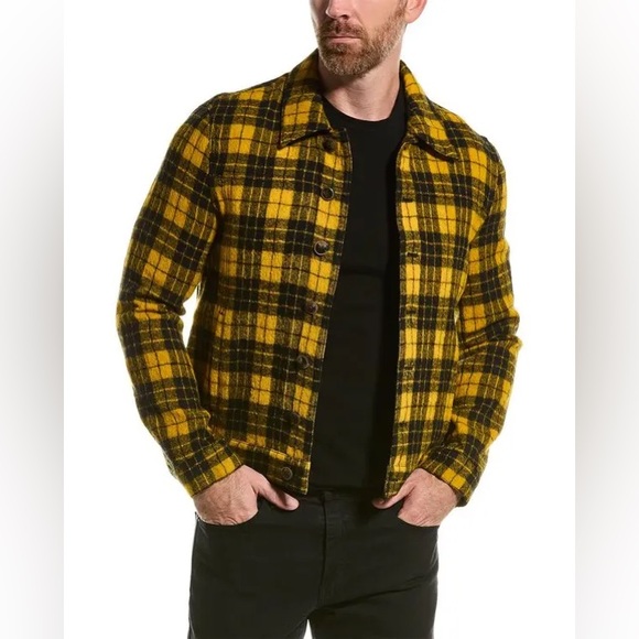 John Varvatos Searcy Plaid Blouson Wool Jacket. Size EU 50 USA 40 medium - Picture 4 of 15